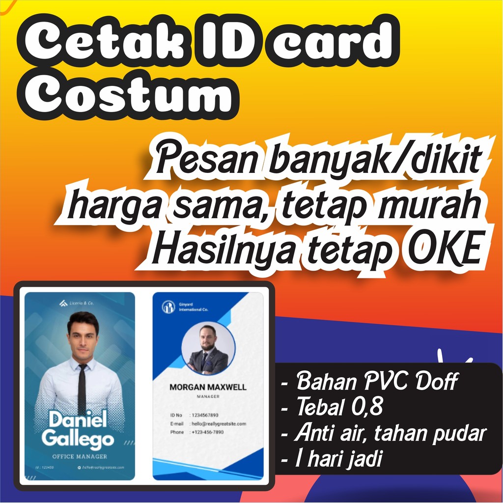 

Costum Id card, dll