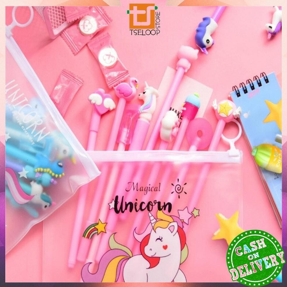

Fue-K5X20 Ofm-A15 Pulpen Gel Karakter Lucu Set Isi 20Pcs Pena Free Zipper Pouch Tempat Pensil Transparan Murah An-45