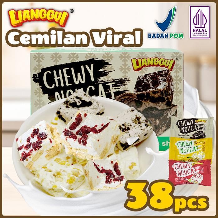 

[Halal] Lianggui Nougat Chocolate I Nougat Cranberry | Nougat Mango | Cake | Viral | Cake Nougat Aneka Rasa