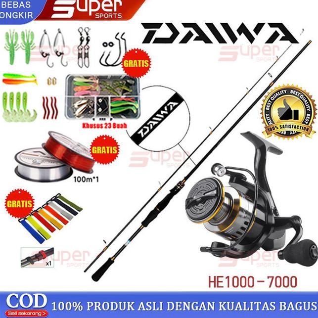 Ct_C1077 5 Buah SetDaiwa Satu Set Reel Pancing Joran Pancing Set Joran Pancing Baitcasting Mancing S
