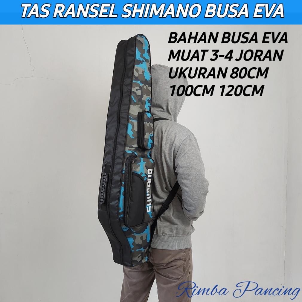 Original Tas Joran Pancing Tas Alat Pancing Model Ransel Gendong Tas Pancing 3 Joran Panjang 80 Cm 1