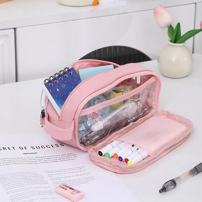 

Eelic Eeghrerr Pencil Cases Large Capacity Pencil Bag Tas Pena Tempat Kotak Pensil Aesthetic A-123