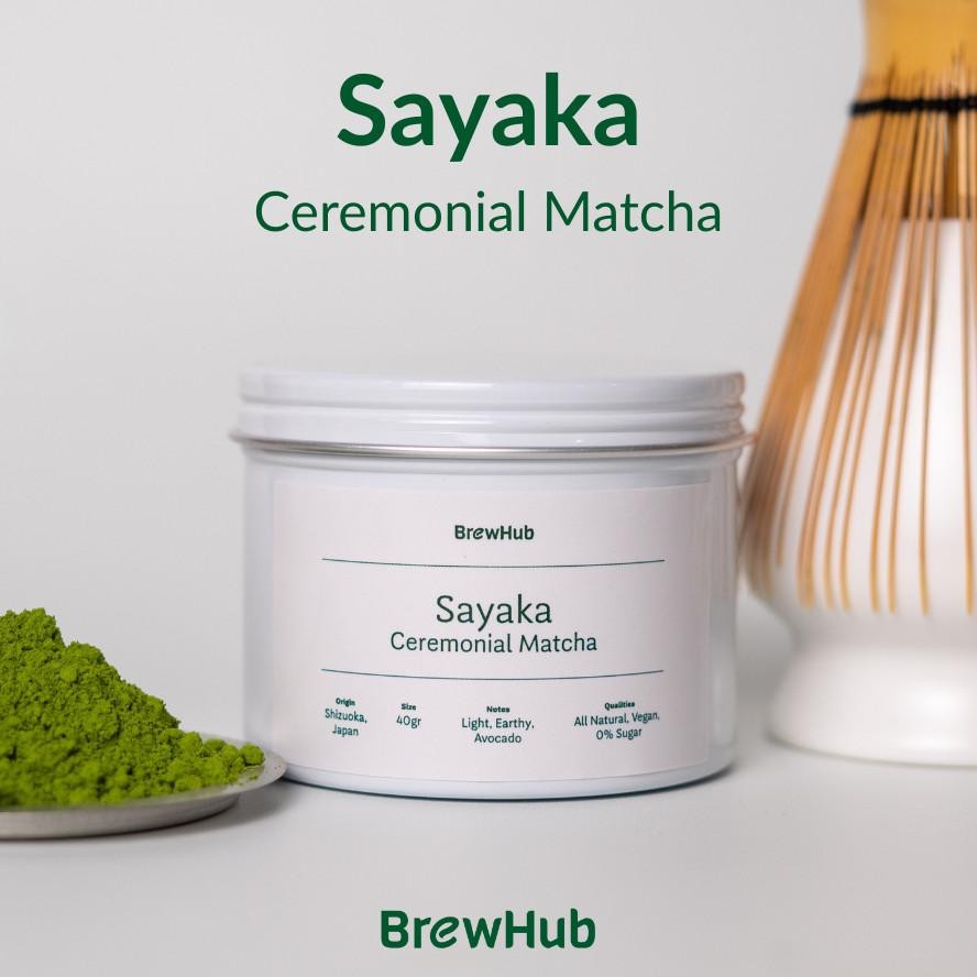 

Brewhub Sayaka Ceremonial Matcha 40 Gr Pure Matcha Powder Bubuk Matcha Murni