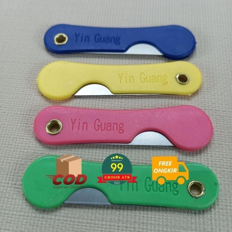 

Termurah Pemes (1 Lusin)/Silet Warna/Pisau Stainless/Pemes Lipat/Cutter Termurah