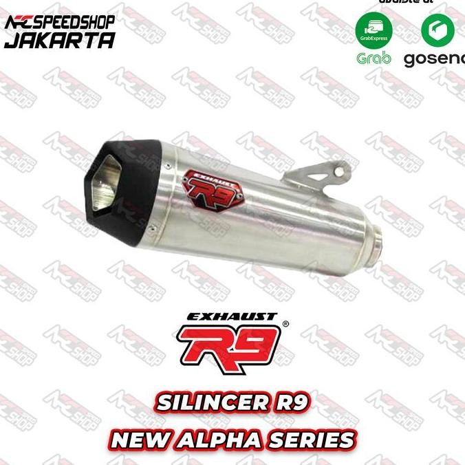 Jual Knalpot R9 Alpha Black Silencer Only 50Mm