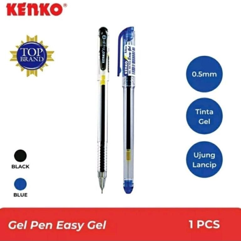 

Ct_C1077 ( 12 Buah ) Pulpen Pen Pena Easy Gel Kenko 0.5 Mm Hitam Aw-96