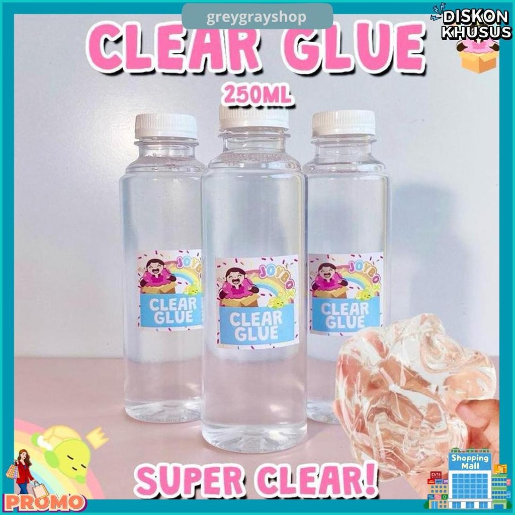 

Lem Bening Clear Glue 250Ml By Joybox / Pembuat Slime/ Lem Serbaguna /Bahan Slime Gratis Ongkir