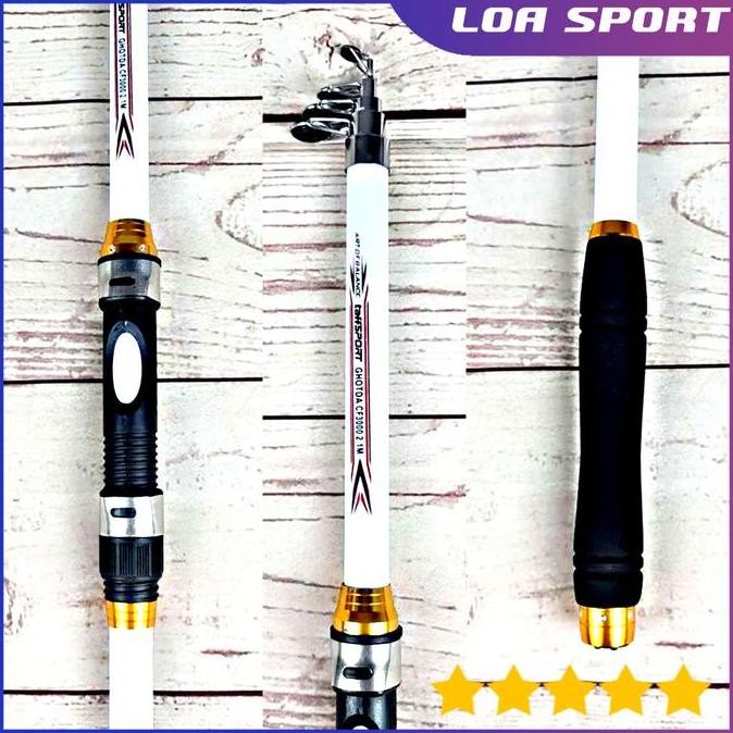 Terbaik | Joran Pancing Antena 290Cm Ghotda Cf3000 Telescopic Carbon Fiber | 100% Ori