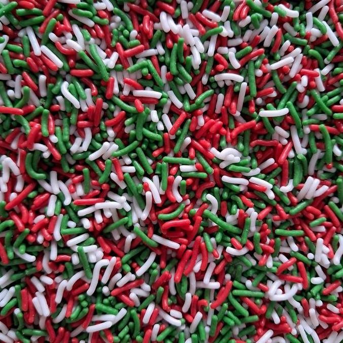 

sprinkle meises meses christmas hiasan kue/cupcakes natal 3warna 500gr