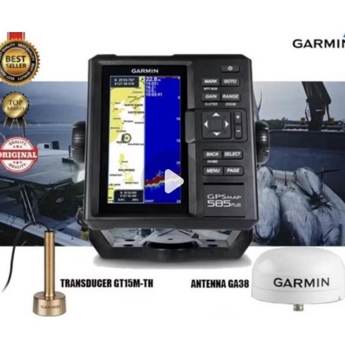 Terbaik | Garmin Gpsmap 585 Plus + Sonar + Antenna + Peta + Garansi Resmi | 100% Ori