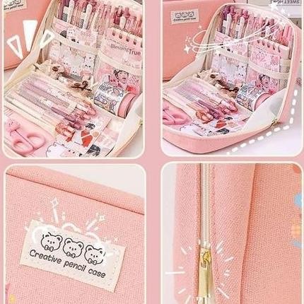 

Viral Kelasatas12-Layer Tas Tempat Pensil Kapasitas Besar Pencil Case Pen Pouch Transparan Stationery Kantor Rwe-45