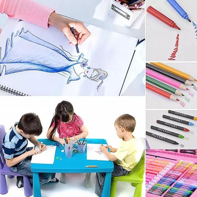 

Original Kuke Art Set 150 & 208 Pcs Crayon Krayon Full Set 150 & 208 Pcs Peralatan Gambar Lukis Pensil Warna 1 Set Colouring Pensil Ow42