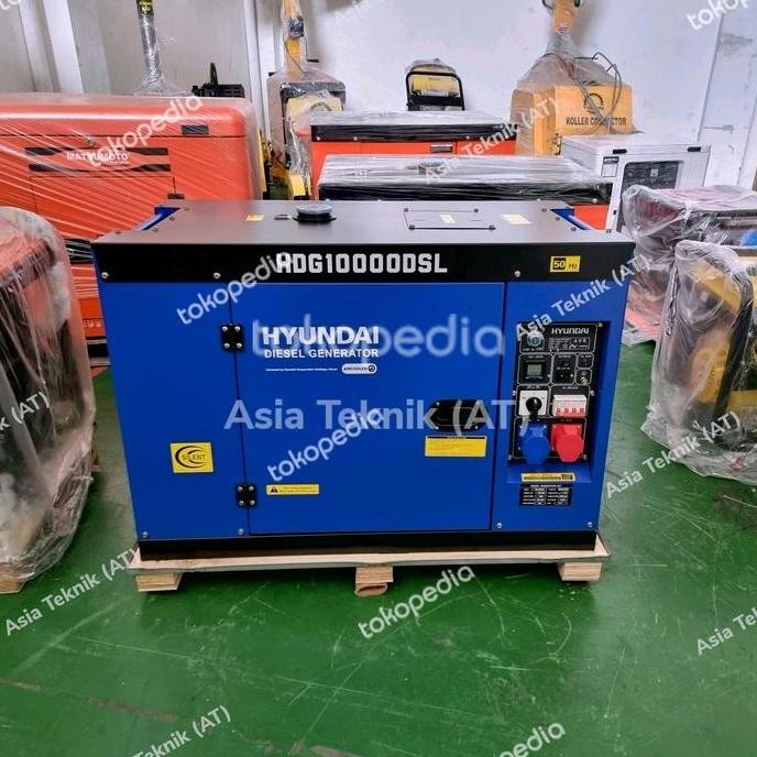 Genset Silent 10 Kva Hyundai Full Power Double Voltage Kualitas Terbaik Harga Termurah