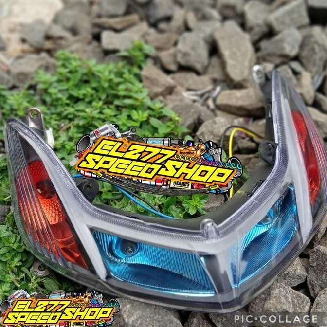 Reflektor Lampu Sen Sein Mio Smile Smoke Hitam Plus Soket Lampu Sen Depan Mio Smile Cuatom Smoke Hit