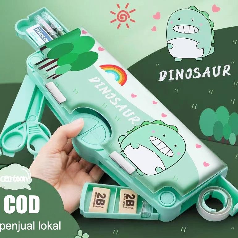 

Kuke Abanhappy Tempat Pensil Multifungsi Kotak Pensil Anak Lengkap Peruncing Gunting Isolasi Penghapus Penggaris Alat Tulis Sekolah Tia-111