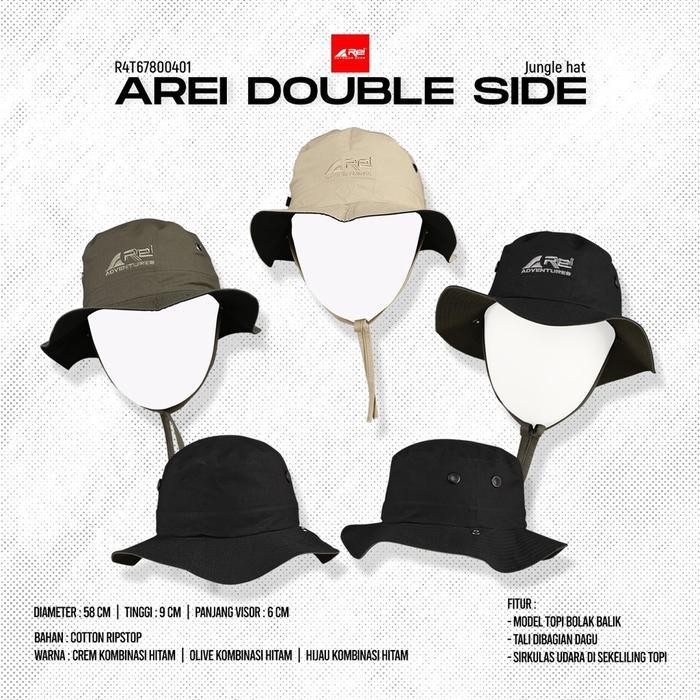TERBARU Topi Rimba Rei Jungle Hat Double Side