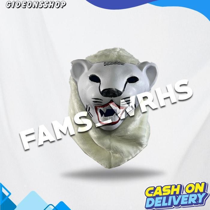 Topeng Macan Anak Dewasa Coklat Dan Putih Mainan Anak Af 1