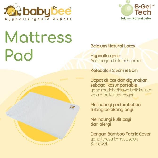 Babybee - Matras Pad 120x70x5 - Kasur Alas Tempat Tidur Bayi Latex