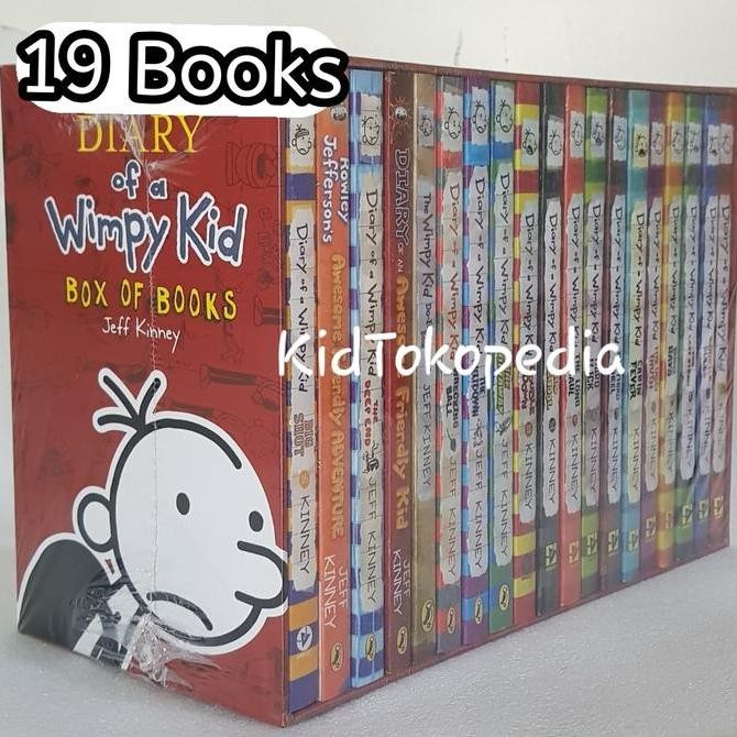 diary of a wimpy kid 16 books box set bahasa inggris komik buku anak