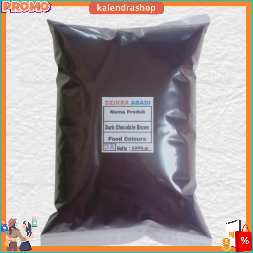 

Pewarna Makanan Bubuk / Dark Chocolate Brown Coklat 1.Kg Gratis Ongkir