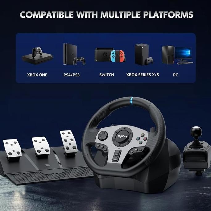 PXN V9 Gaming Steering Wheel 900 Degree
