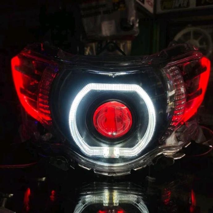 Biled Ala Soul GT 115 /Reflektor Lampu Depan Xeon gt 125 Model Custom Biled Ala Alis Running