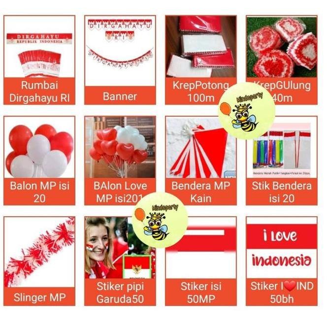 CR - Aksesoris 17Agustus Merah Putih Dekorasi 17Agustus TERLARIS