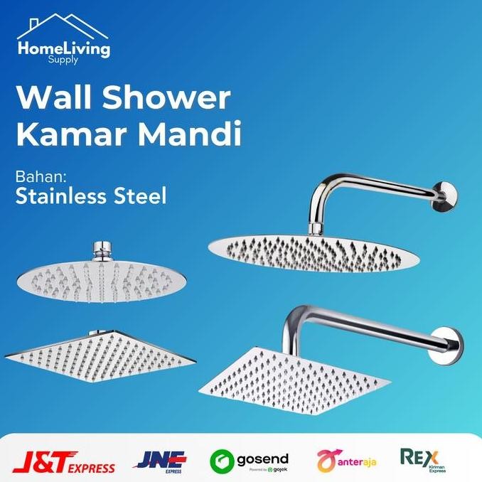Wall Shower - Shower Mandi - Shower tanam stainless steel