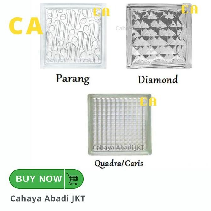 GLASSBLOK / GLASSBLOCK / GLASS BLOCK MULIA PARANG (Gojek) DUS