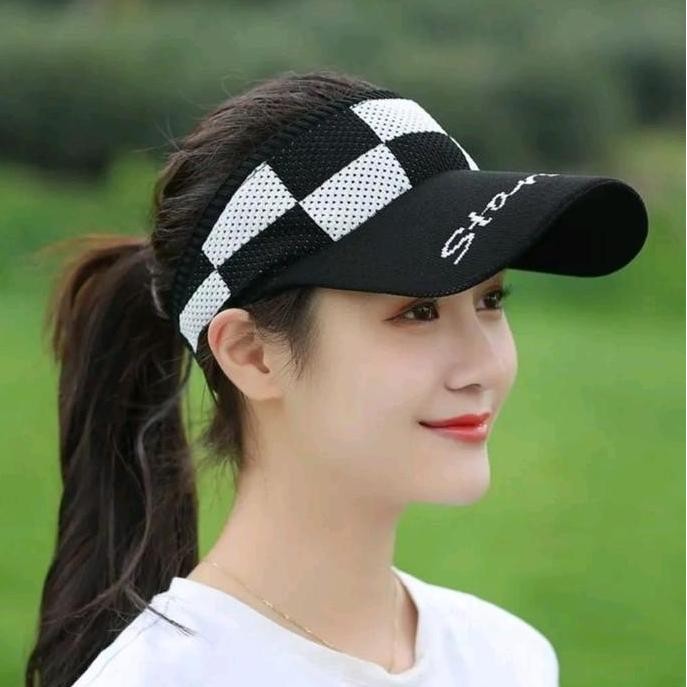 Topi golf topi senam rajut pria wanita import