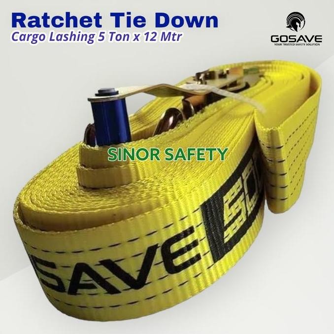 HOT SALE GOSAVE Cargo Lashing Belt 5T x 12M Rachet Tie Down Track Belth