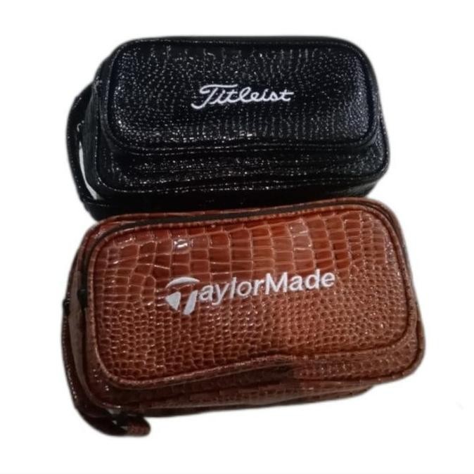 Tas pouch golf kulit sintetis motif buaya