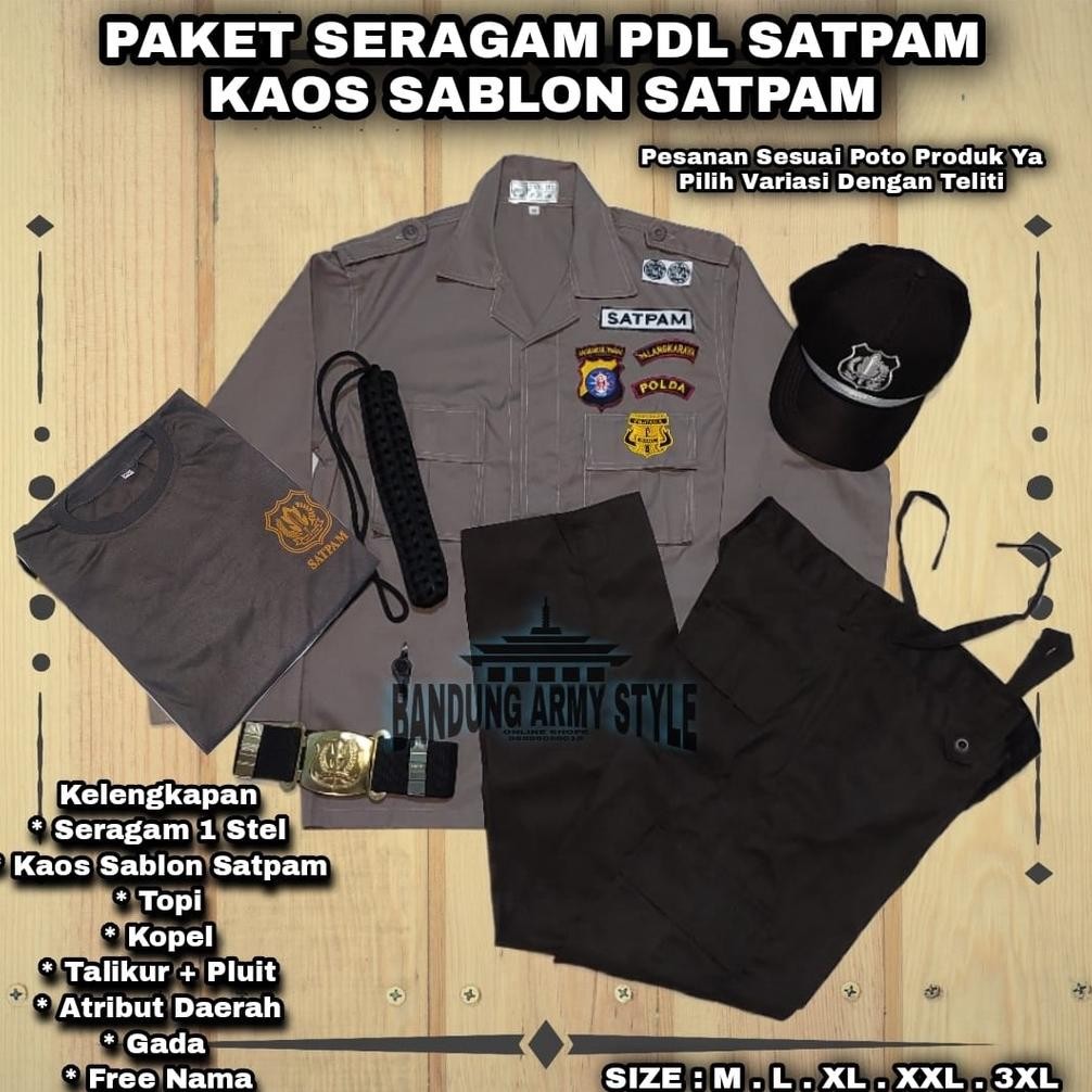 Hot Seragam Satpam / Pdl Satpam / Pdh Satpam / Pdh Sus Secwan / Pdl Coklat / Pdh Cream At-113