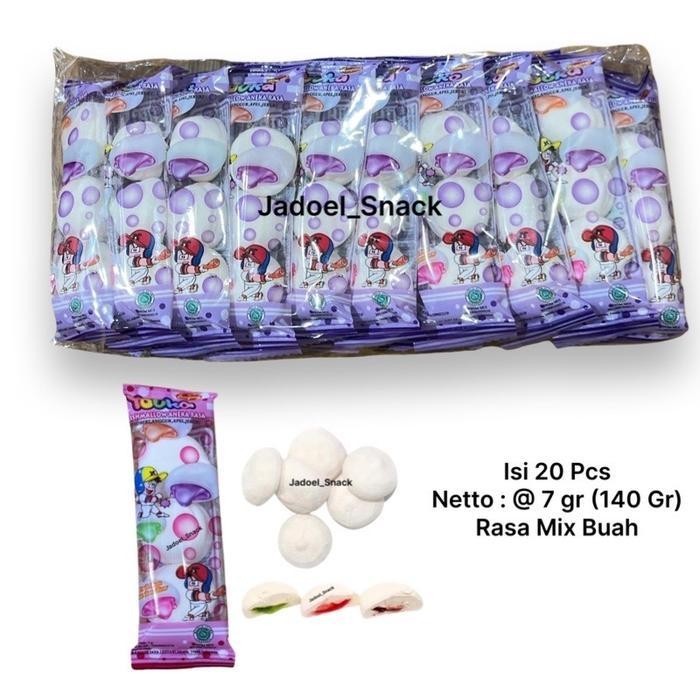 

Marshmallow 3In1 Youka Isi 20 X 7 Gr Rasa Buah Jadoelsnack