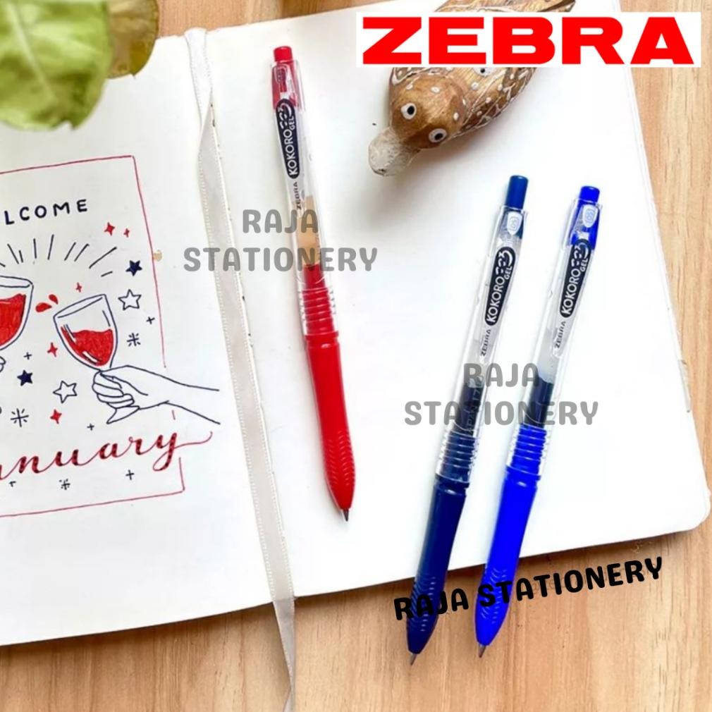 

Terlaris Zebra Kokoro Gel Pen 0.5 Black Blue Pulpen Gel Kokoro Hitam Biru Zebra Lusin Box [12Pcs] Ba-34
