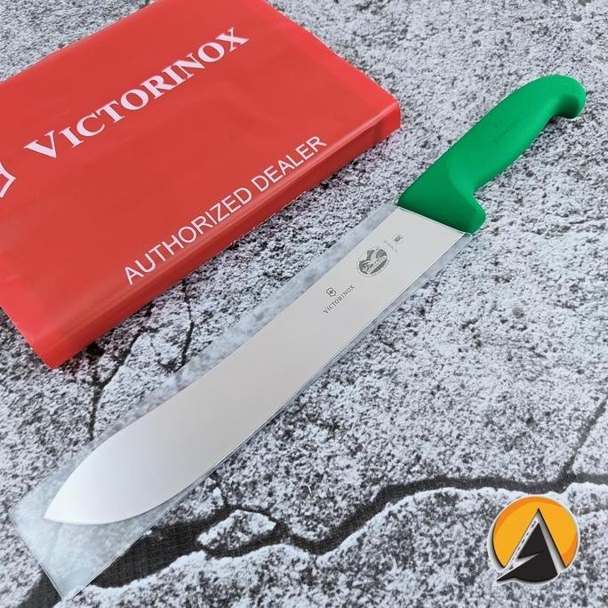 Pisau Butcher knife victorinox bullnose 25 cm original swiss green 5.7404.25 CO
