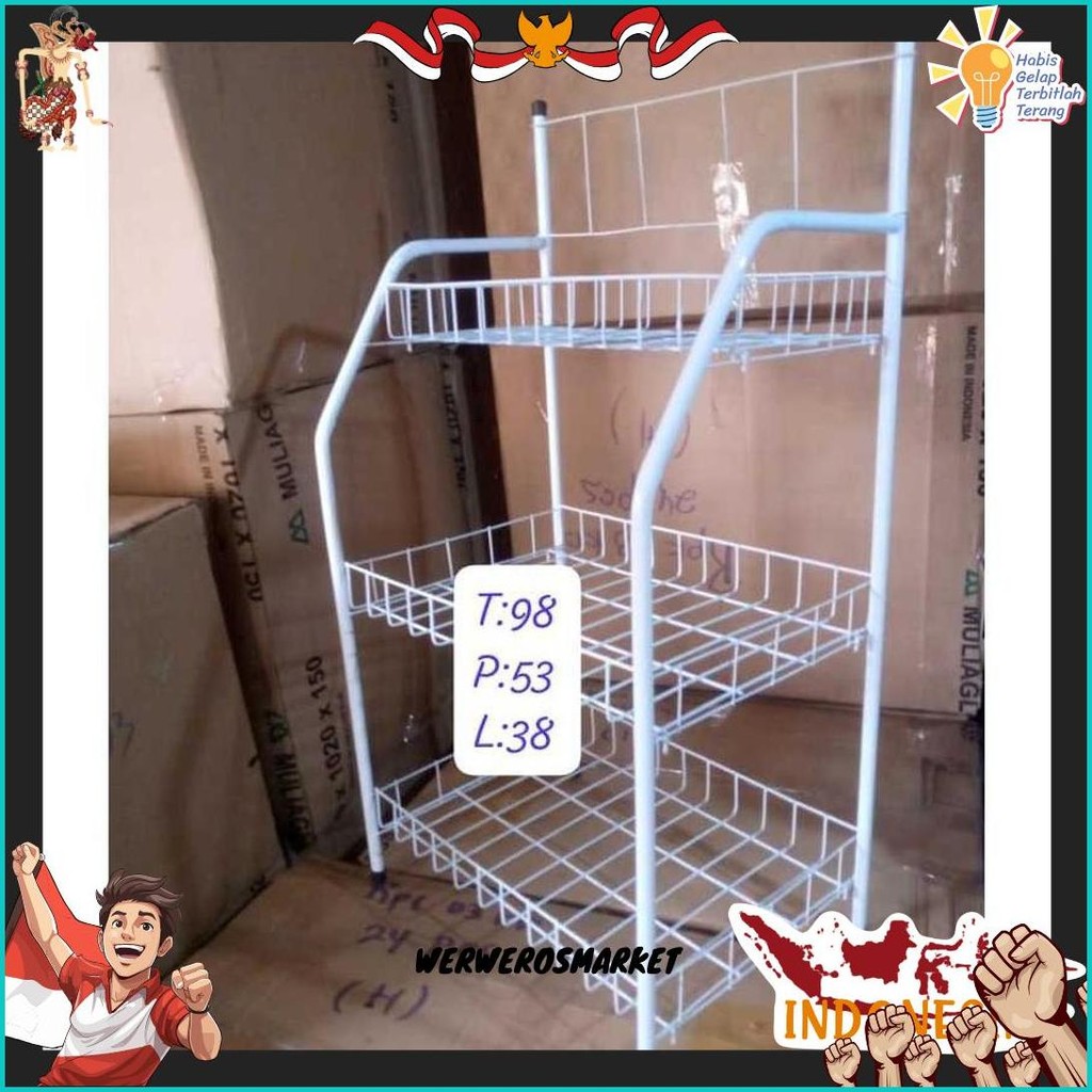 Rak Ciki Serbaguna/Rak Roti 4 Susun/Rak Roti 3 Susun/Rak Roti/Rak Ciki/Rak Serbaguna/Rak Jumbo Grati