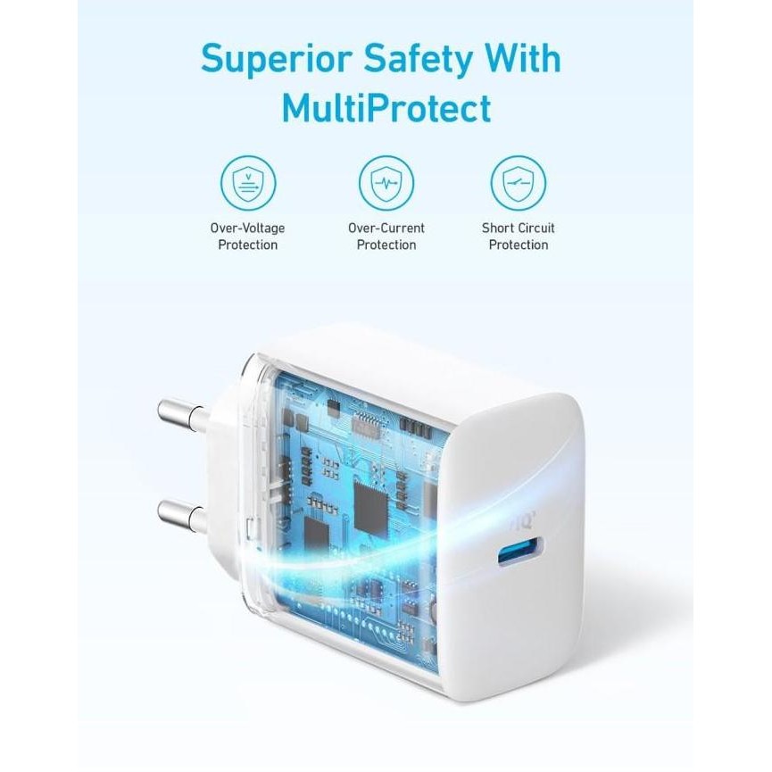 ANKER Charger for iPhone and Android Type C to Type C and To Lightning Fast Charging 20W and 25W