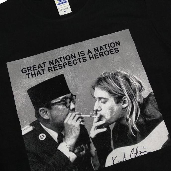 Kaos Soekarno X Kurt Cobain | Hot Item kaos kurt cobain grunge nirvana