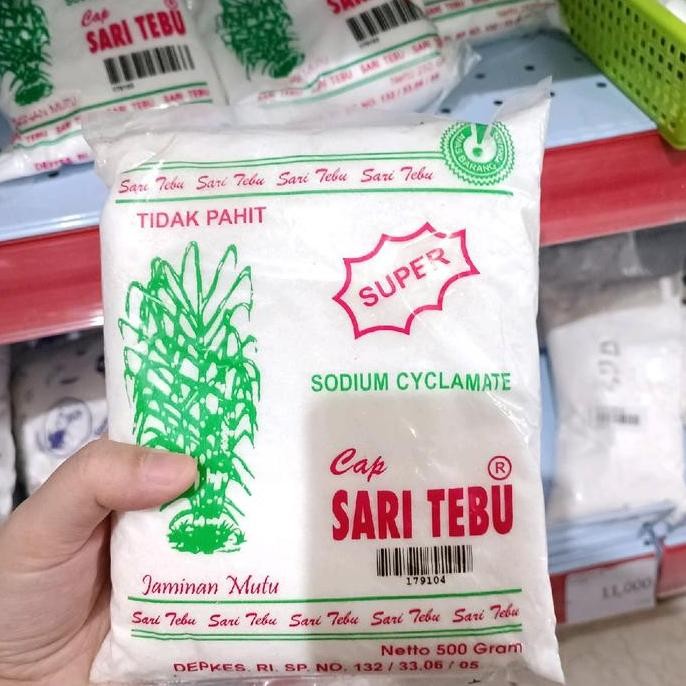 

JR26 Sari Tebu Pemanis Buatan Natrium Siklamat 500 Gram 250 Gram 100 Gram