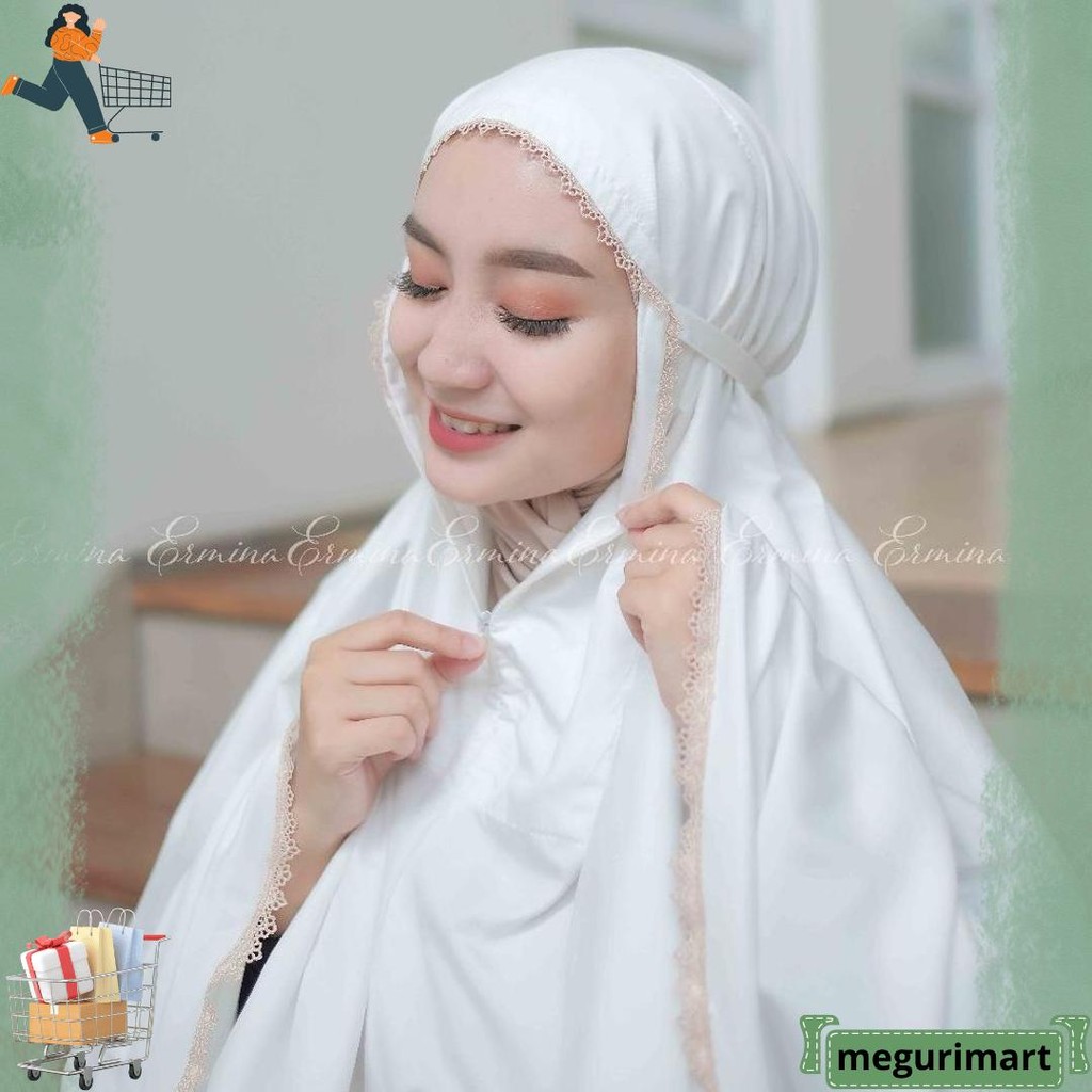 Ermina Mukena Dewasa 2 in 1 Katun Premium Traveling Promo