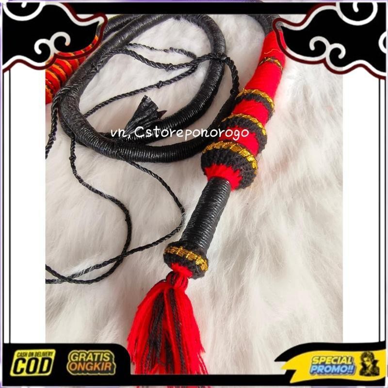 Top Today Pecut Jaranan 3 Meter Bopo Dewasa / Cambuk Jaranan / Pecut Tari / Tarian Tradisional / Mel