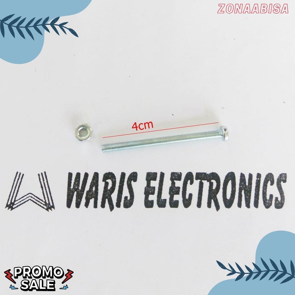Diskon Up To 70% Baut 3Mm Panjang 4Cm Plus Mur 10 Set