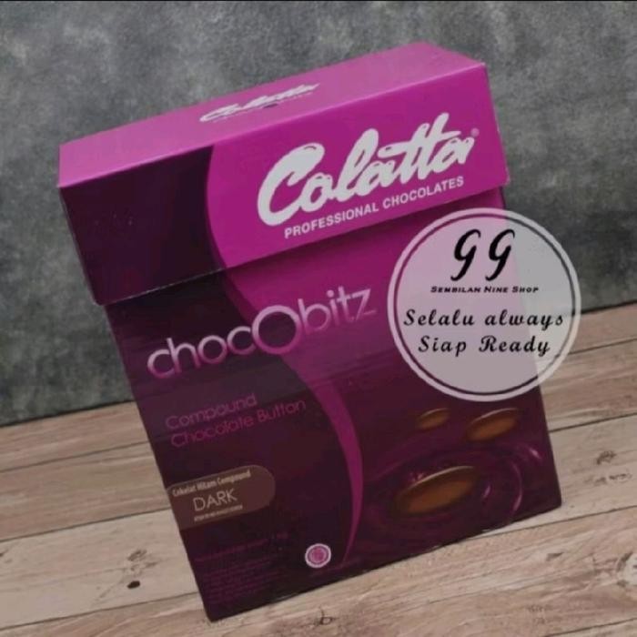 

TERLARIS! COLATTA DARK COMPOUND COIN 1 Kg Chocobitz Chocolate Coklat Cokelat Hitam Bulat