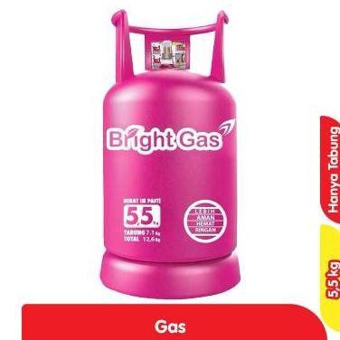 Tabung LPG kosong 5,5kg pertamina bright gas pink ( tanpa isi )