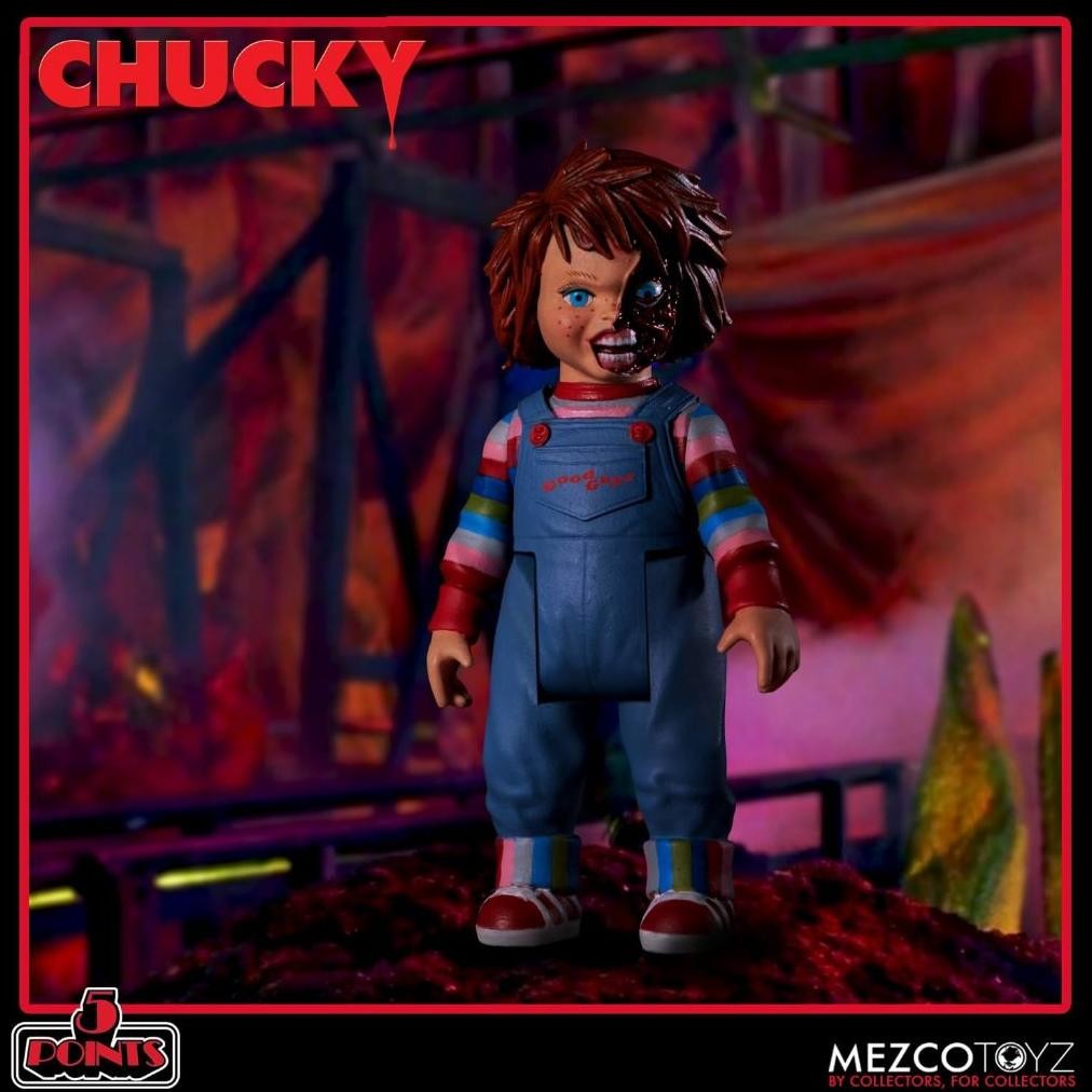 Mezco - 5 Punkte - Chucky Deluxe Figuren-Set ORIGINAL PRODUK