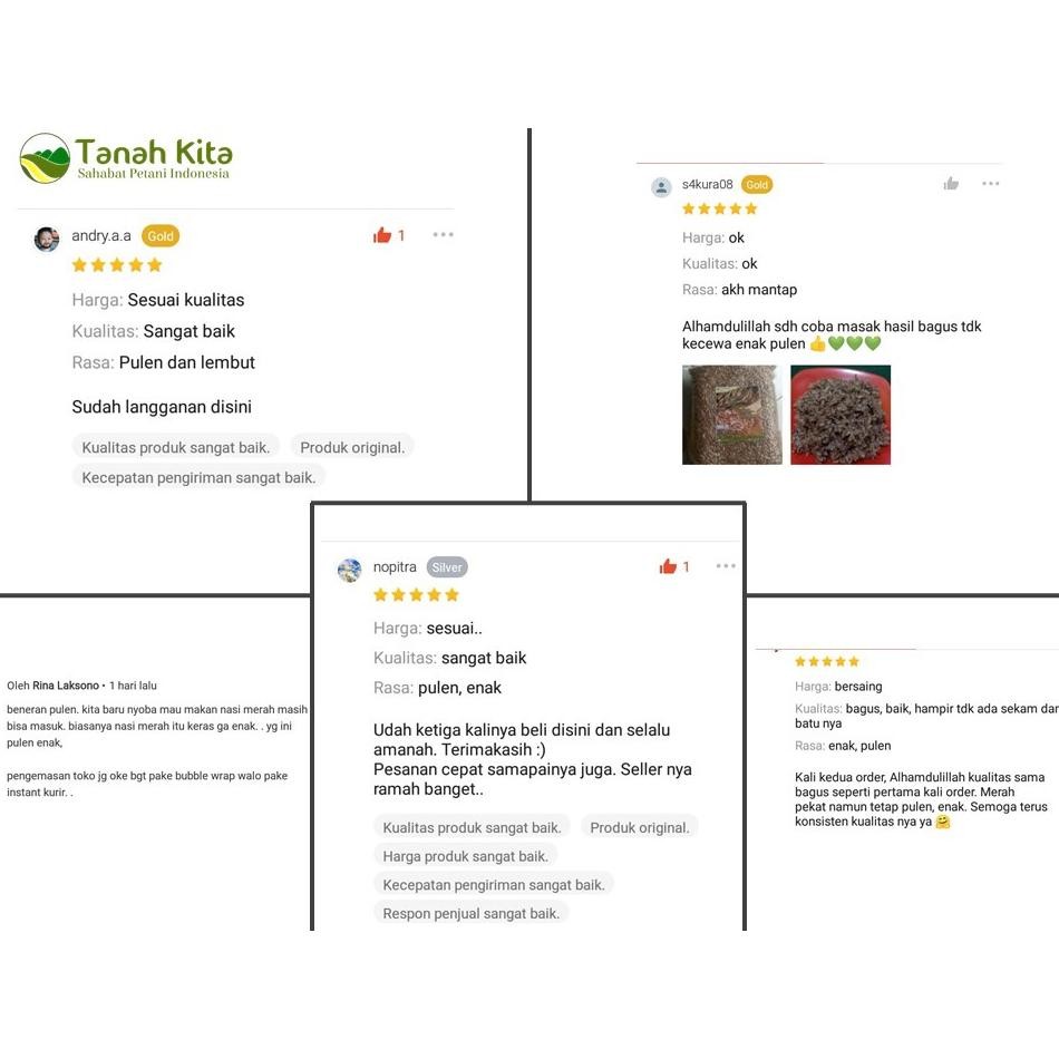 

Beras Merah Sosoh Pulen, Empuk, Enak Dan Masih Fresh Langsung Dari Sawah Sendiri (5Kg)