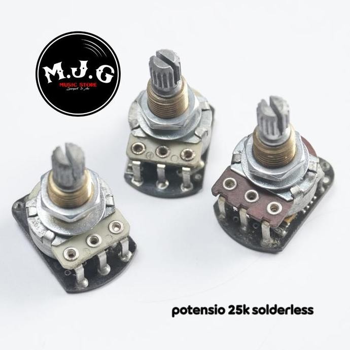 potensio potensiometer gitar bass elektrik for pickup aktif A25k model solderless