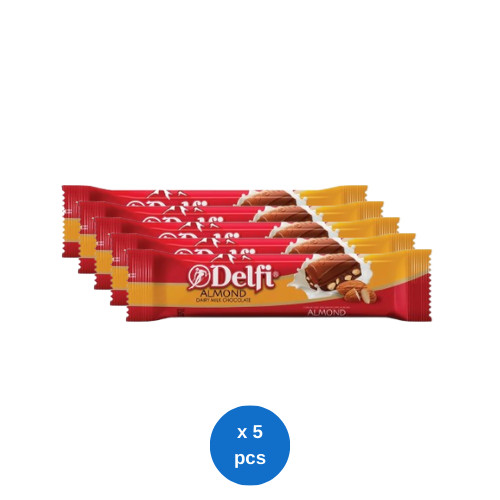 

Delfi Cokelat Bar Almond 25 g x 5 pcs