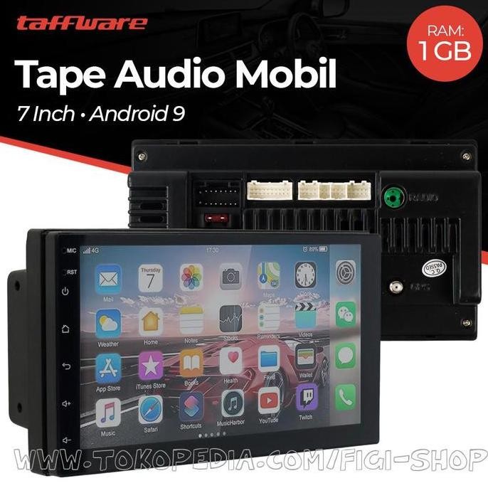 Tape Audio Mobil 7 Inch Head Unit Radio Bluetooth Android 9
